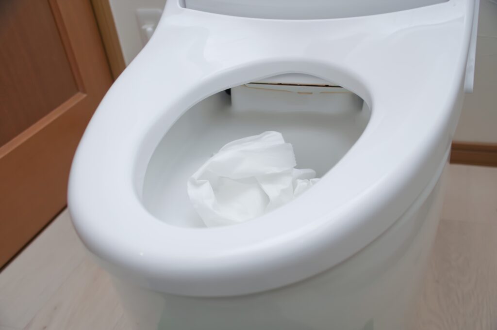 トイレの紙詰まり